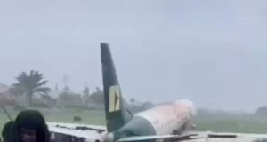 BREAKING: Enugu Air Plane Crash Lands In Benin City Airport (VIDEO)